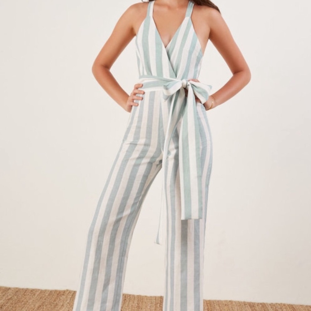 NWT Reformation Linen Dani Jumpsuit